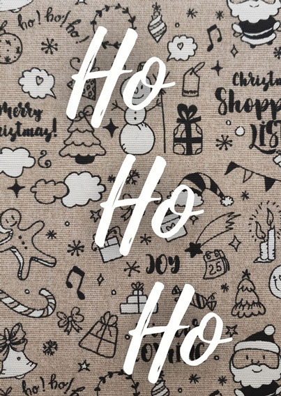 Lustige Weihnachtskarte Ho Ho Ho