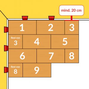 Laminat verlegen: Anleitung Schritt 3