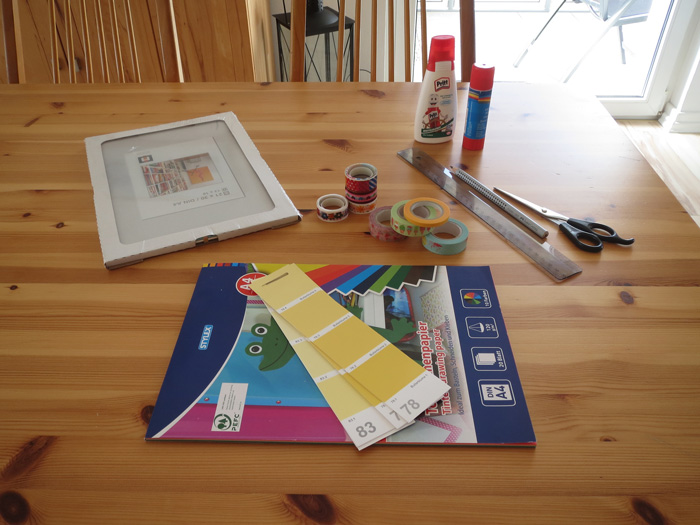Material für Stundenplan basteln