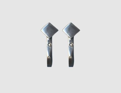 Raffhaken Quadrat Chrom matt