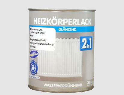 Heizkörperlack 2in1 glänzend Weiß