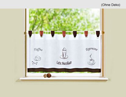 Scheibengardine Kaffee braun
