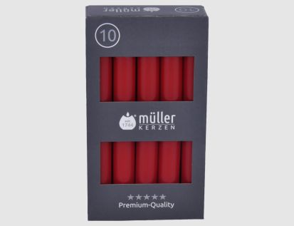 Tafelkerzen Karminrot 10er Pack