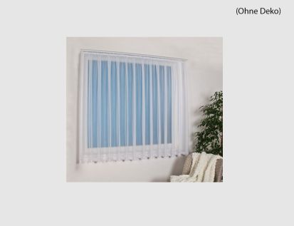 Voile Fensterstore Granit weiß