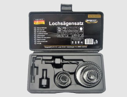 Lochsägesatz im Koffer