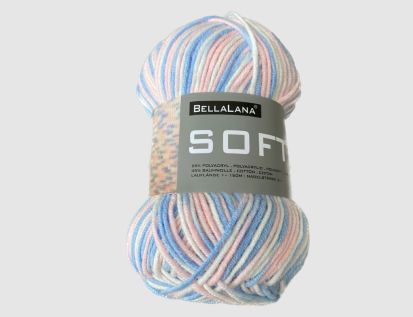 Strickgarn Soft rosa gemustert