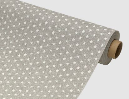 Tischdecke Sterne Grau