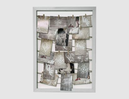 Memoboard mit Klammern+Kordel