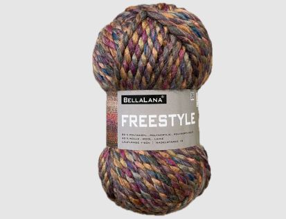 Strickgarn Freestyle beere gemustert