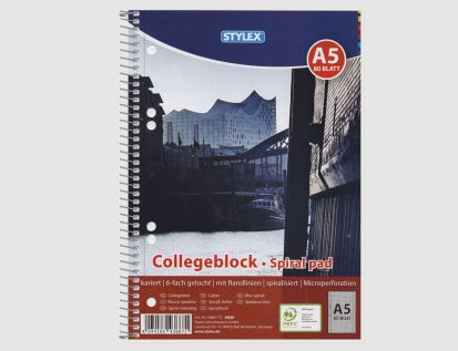 Spiral-Collegeblock A5 kariert