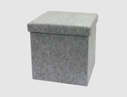 Sitzhocker eckig grau