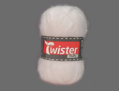 Strickgarn Fluffy Weiß