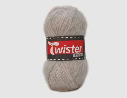 Strickgarn Fluffy Grau
