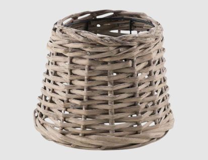 Lampenschirm Vintage Bast Grau