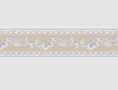 Tapetenborte Vlies Ranke Beige-Grau