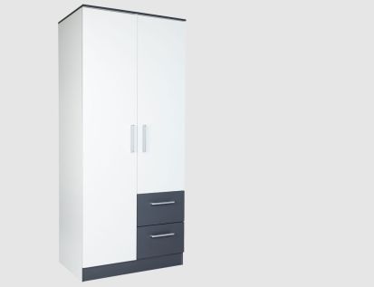 Drehtürenschrank Kent Weiß