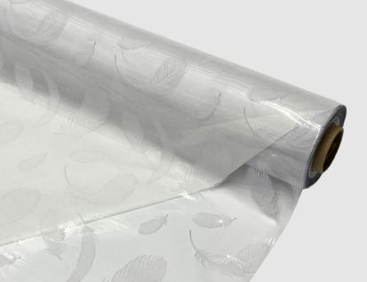 Folie Federn Transparent Weiß
