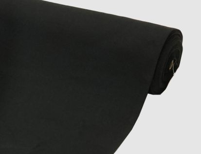 Bündchenstoff Uni Schwarz