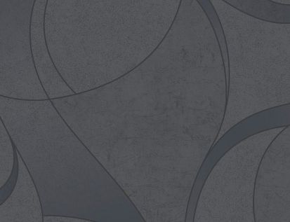 Vliestapete Grafik Schwarz, Anthrazit