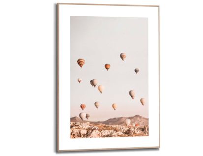 Bild Slim Frame Wood Heißluftballon