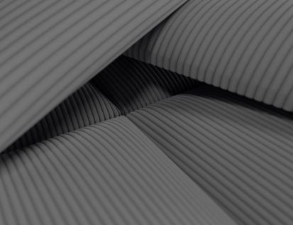 Wandkissen Cord Grau 60x30 cm