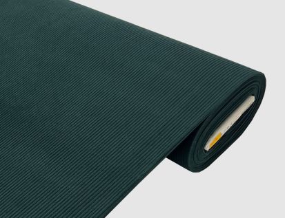 Cordstoff Uni Tannengrün