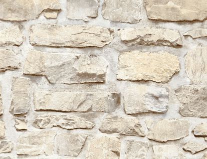 Vliestapete Steinmauer Beige