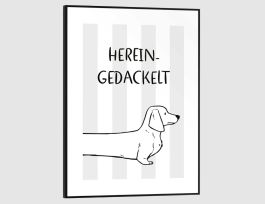 Bild Slim Frame Black Herein Gedackelt 30x40cm