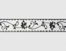 Tapetenborte Vinyl Blume Schwarz