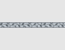 Tapetenborte Vinyl Blume Grau