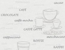 Vliestapete Kaffeemotiv Silber