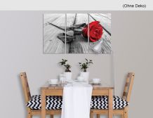Wand Deko Rote Rose