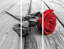 Wand Deko Rote Rose
