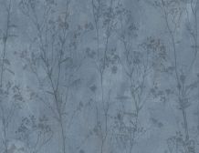 Papiertapete Blume Blau