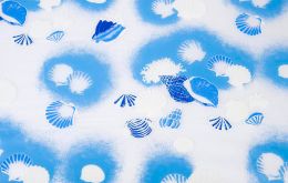 Duschvorhang Sealife blau