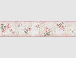 Tapetenborte Papier Blume Rose