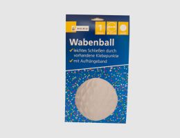 Dekoball Wabe / Pompom weiß