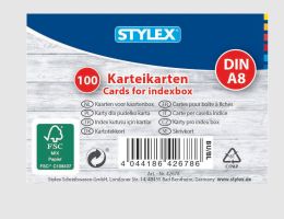Karteikarten DIN A8 liniert weiß