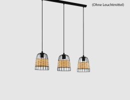 Pendelleuchte Rattan dreiflammig