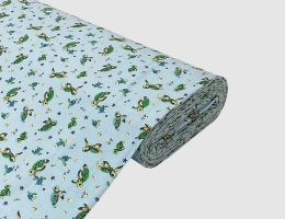 Bio Jerseystoff Schildkröte Hellblau