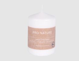 Stumpenkerze Pro Nature Weiß klein