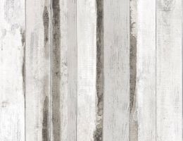 Papiertapte Holz Shabby weiß