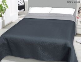 Tagesdecke Doubleface anthrazit/silber