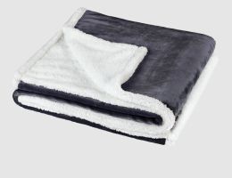 Flanelldecke Sherpa Anthrazit