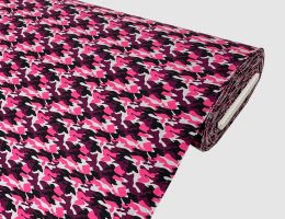 Jerseystoff Camouflage Pink