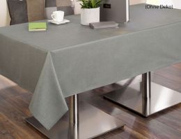 Tischdecke Leinenoptik Silbergrau