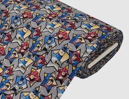 Jerseystoff Batman, Superman Grau