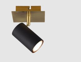 Wandspot Schwarz, Gold I