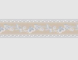 Tapetenborte Vlies Ranke Beige-Grau