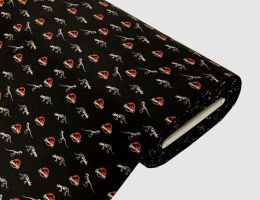 Jerseystoff Jurassic Park Schwarz